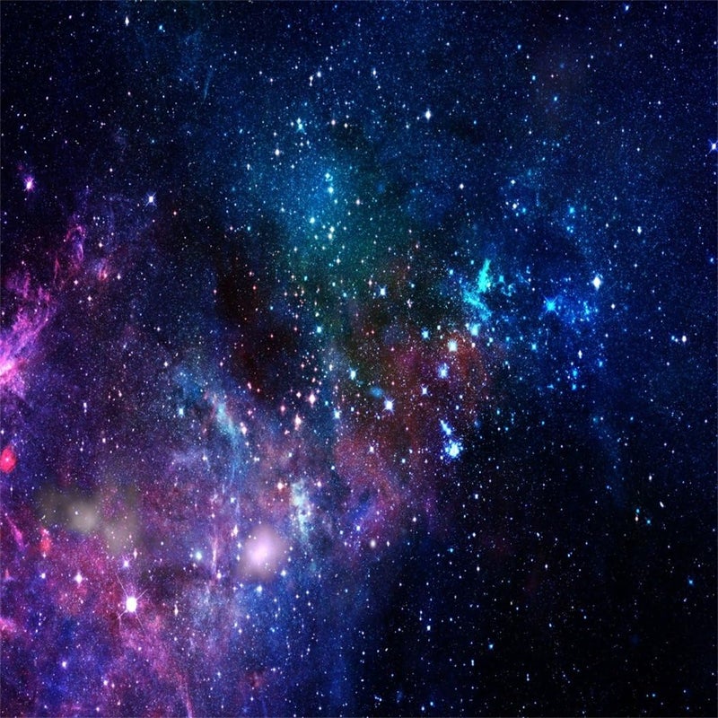 AOFOTO 5x5ft Nebula Backdrop Galaxy Starry Sky Background for Photography Universe Outer Space Night Stars Home Decor Vinyl Wallpaper Kids Baby Artistic Portrait Birthday Photo Shoot Studio Props - Image 1